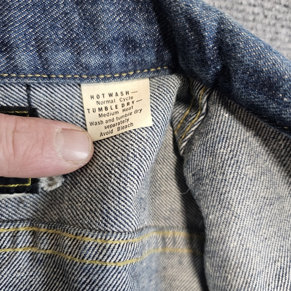 VTG 70s Lee Riders Blue Denim Jean Jacket Womens Cropped S USA RARE Sanforized - Picture 13 of 14